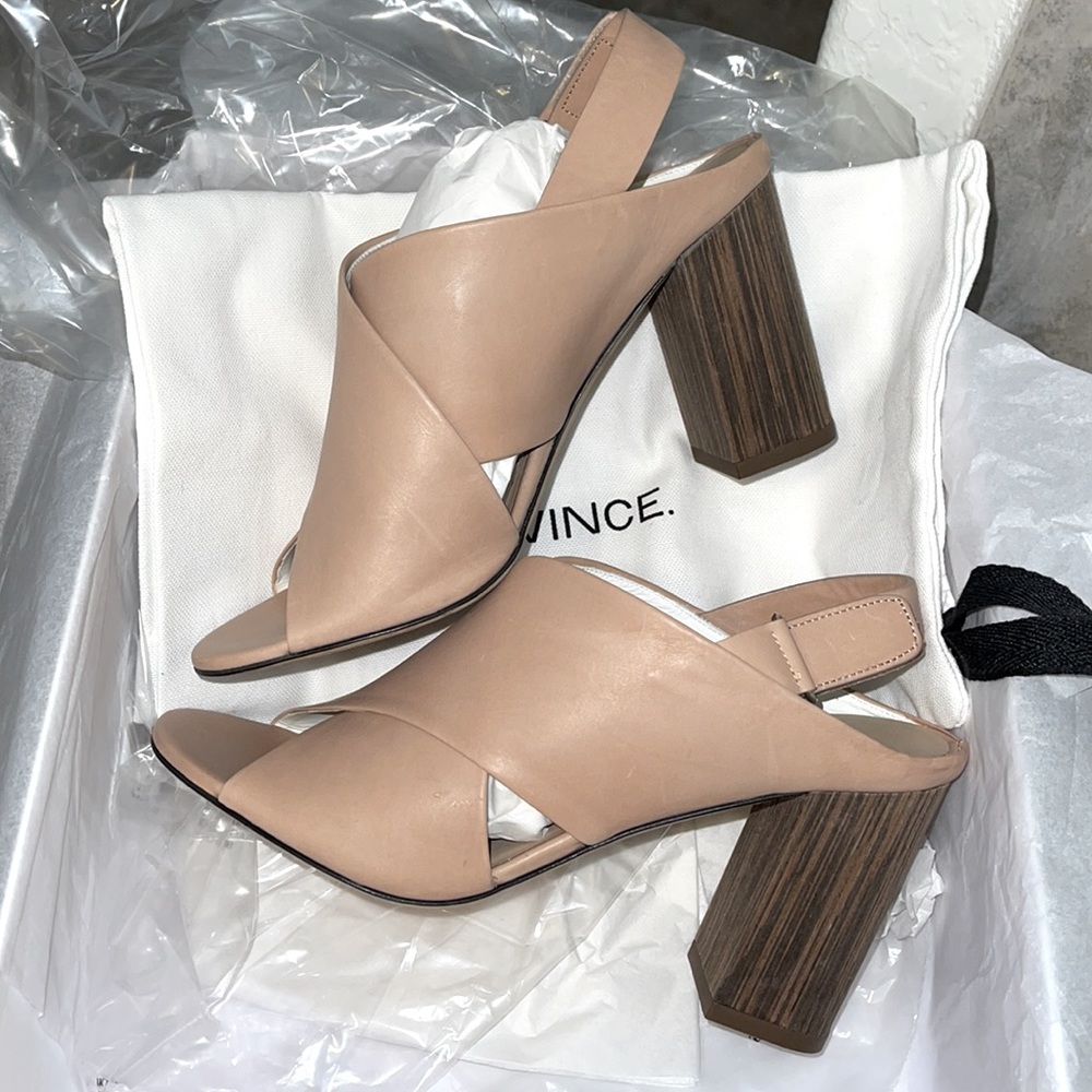 VINCE FAINE BLOCK HEEL 6.5